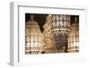 Africa, Morocco, Marrakesh. Close-Up of Ornate Metal Lanterns-Alida Latham-Framed Photographic Print