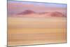 Africa, Namibia. Heat Distorts Grassy Plain and Red Sand Dunes-Jaynes Gallery-Mounted Photographic Print