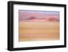 Africa, Namibia. Heat Distorts Grassy Plain and Red Sand Dunes-Jaynes Gallery-Framed Photographic Print