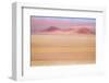 Africa, Namibia. Heat Distorts Grassy Plain and Red Sand Dunes-Jaynes Gallery-Framed Photographic Print