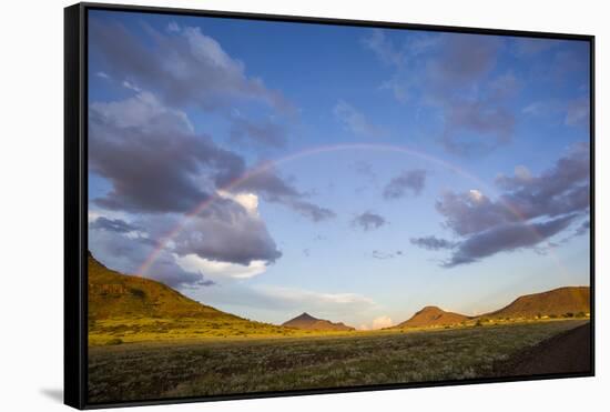 Africa, Namibia. Landscape with Full Rainbow-Jaynes Gallery-Framed Stretched Canvas