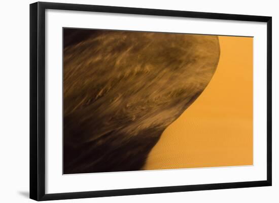 Africa, Namibia, Namib Naukluft National Park. Blowing Sand on Dune-Jaynes Gallery-Framed Photographic Print