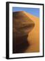 Africa, Namibia, Namib Naukluft National Park. Blowing Sand on Dune-Jaynes Gallery-Framed Photographic Print