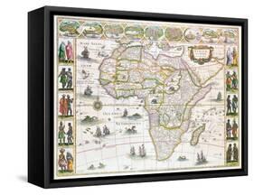 Africa Nova, c.1617-Willem Janszoon Blaeu-Framed Stretched Canvas