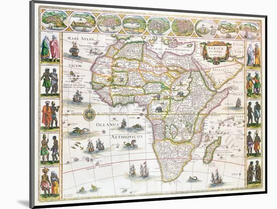 Africa Nova, c.1617-Willem Janszoon Blaeu-Mounted Giclee Print