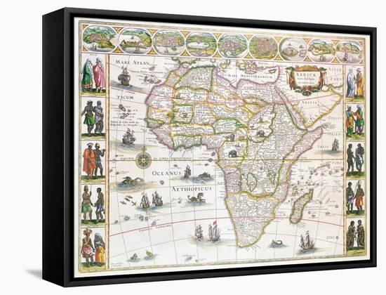 Africa Nova, c.1617-Willem Janszoon Blaeu-Framed Stretched Canvas