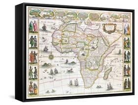 Africa Nova, c.1617-Willem Janszoon Blaeu-Framed Stretched Canvas