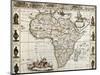 Africa Old Map. Created By Frederick De Wit, Published In Amsterdam, 1660-marzolino-Mounted Art Print