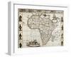 Africa Old Map. Created By Frederick De Wit, Published In Amsterdam, 1660-marzolino-Framed Art Print