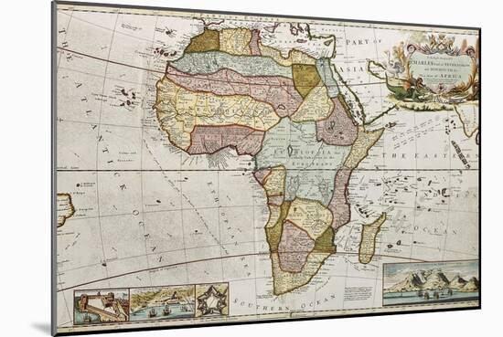 Africa Old Map. Created By Frederick Herman Moll, Published In London, 1710-marzolino-Mounted Art Print