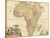Africa - Panoramic Map - Africa-Lantern Press-Stretched Canvas