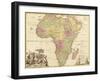 Africa - Panoramic Map - Africa-Lantern Press-Framed Art Print