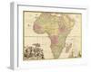 Africa - Panoramic Map - Africa-Lantern Press-Framed Art Print