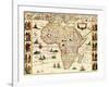 Africa - Panoramic Map - Africa-Lantern Press-Framed Art Print