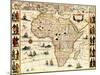 Africa - Panoramic Map - Africa-Lantern Press-Mounted Art Print