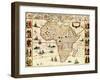 Africa - Panoramic Map - Africa-Lantern Press-Framed Art Print