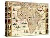 Africa - Panoramic Map - Africa-Lantern Press-Stretched Canvas