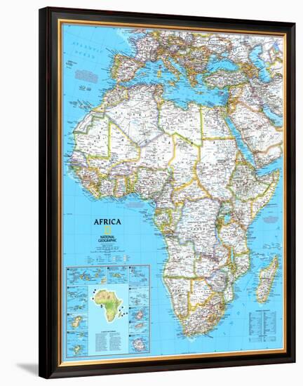 Africa Political Map-null-Framed Art Print