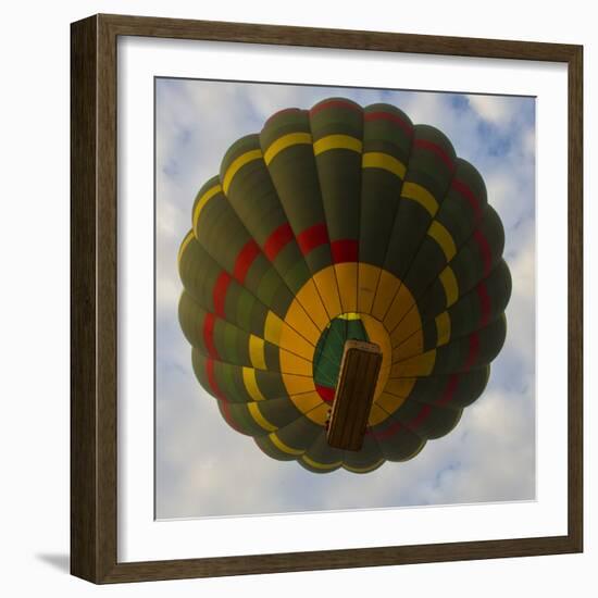 Africa. Tanzania. Hot air balloon crossing the Mara River, Serengeti National Park.-Ralph H. Bendjebar-Framed Photographic Print