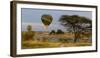 Africa. Tanzania. Hot air balloon crossing the Mara River, Serengeti National Park.-Ralph H. Bendjebar-Framed Photographic Print