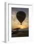 Africa. Tanzania. Hot air balloon crossing the Mara River, Serengeti National Park.-Ralph H. Bendjebar-Framed Photographic Print