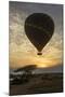 Africa. Tanzania. Hot air balloon crossing the Mara River, Serengeti National Park.-Ralph H. Bendjebar-Mounted Photographic Print