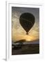 Africa. Tanzania. Hot air balloon crossing the Mara River, Serengeti National Park.-Ralph H. Bendjebar-Framed Premium Photographic Print