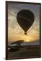 Africa. Tanzania. Hot air balloon crossing the Mara River, Serengeti National Park.-Ralph H. Bendjebar-Framed Premium Photographic Print