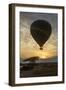 Africa. Tanzania. Hot air balloon crossing the Mara River, Serengeti National Park.-Ralph H. Bendjebar-Framed Photographic Print