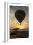 Africa. Tanzania. Hot air balloon crossing the Mara River, Serengeti National Park.-Ralph H. Bendjebar-Framed Photographic Print