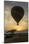 Africa. Tanzania. Hot air balloon crossing the Mara River, Serengeti National Park.-Ralph H. Bendjebar-Mounted Photographic Print