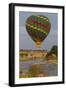 Africa. Tanzania. Hot air balloon crossing the Mara River, Serengeti National Park.-Ralph H. Bendjebar-Framed Photographic Print