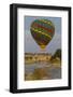 Africa. Tanzania. Hot air balloon crossing the Mara River, Serengeti National Park.-Ralph H. Bendjebar-Framed Photographic Print