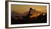 Africa. Tanzania. Masai giraffes at sunset at Ndutu, Serengeti National Park.-Ralph H. Bendjebar-Framed Photographic Print