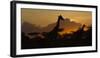 Africa. Tanzania. Masai giraffes at sunset at Ndutu, Serengeti National Park.-Ralph H. Bendjebar-Framed Photographic Print