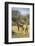 Africa, Tanzania, Serengeti National Park. Giraffe parent and young.-Jaynes Gallery-Framed Photographic Print