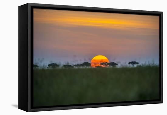 Africa, Tanzania, sunset-Lee Klopfer-Framed Stretched Canvas