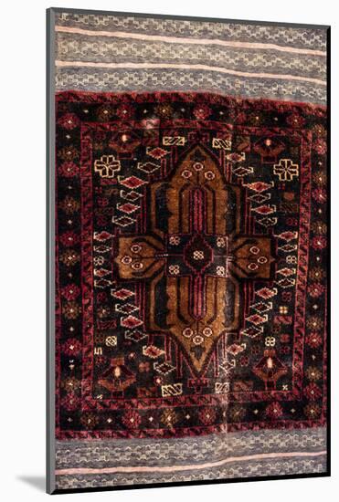 Africa, Tanzania, Zanzibar, Stone Town. Close-up of hand-made carpet.-Alida Latham-Mounted Photographic Print