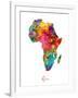 Africa Watercolor Map-Michael Tompsett-Framed Art Print