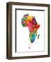 Africa Watercolor Map-Michael Tompsett-Framed Art Print