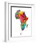 Africa Watercolor Map-Michael Tompsett-Framed Art Print