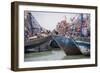 Africa, Western Sahara, Dakhla. Group of Rusting and Aged Fishing Boats-Alida Latham-Framed Photographic Print