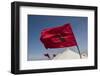 Africa, Western Sahara, Dakhla. the Flag of Morocco Blowing in the Wind-Alida Latham-Framed Photographic Print