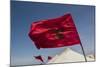 Africa, Western Sahara, Dakhla. the Flag of Morocco Blowing in the Wind-Alida Latham-Mounted Photographic Print