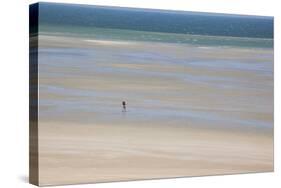 Africa, Western Sahara, Dakhla. Trist Walking Along the Beach of the Atlantic-Alida Latham-Stretched Canvas