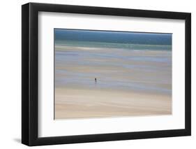 Africa, Western Sahara, Dakhla. Trist Walking Along the Beach of the Atlantic-Alida Latham-Framed Photographic Print