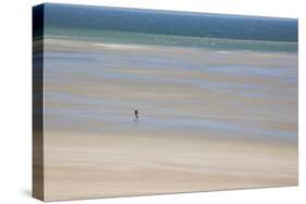 Africa, Western Sahara, Dakhla. Trist Walking Along the Beach of the Atlantic-Alida Latham-Stretched Canvas