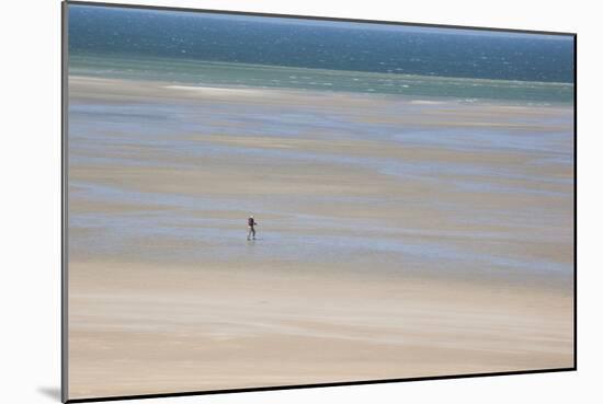 Africa, Western Sahara, Dakhla. Trist Walking Along the Beach of the Atlantic-Alida Latham-Mounted Photographic Print