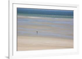 Africa, Western Sahara, Dakhla. Trist Walking Along the Beach of the Atlantic-Alida Latham-Framed Photographic Print