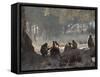 Africa, Zambia. Troop of Baboons Resting-Jaynes Gallery-Framed Stretched Canvas